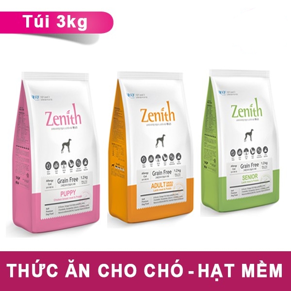 Thức ăn hạt mềm cho chó Zenith túi 500g - 1,2kg - 3kg