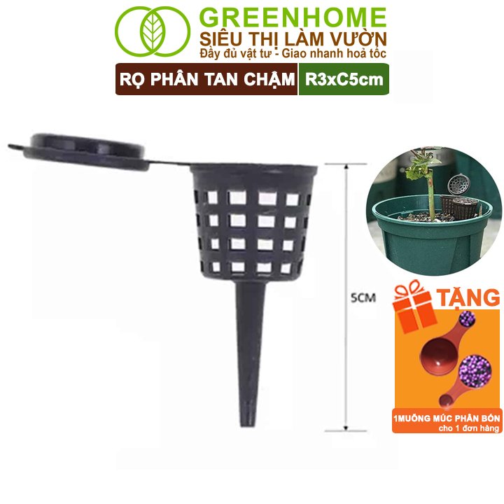 Rọ Đựng Phân Tan Chậm Greenhome, R3xC5cm, Dụng Cụ Làm Vườn, Cắm Chậu, Tiện Lợi, Tiết Kiệm Phân Bón, Dễ Sử Dụng