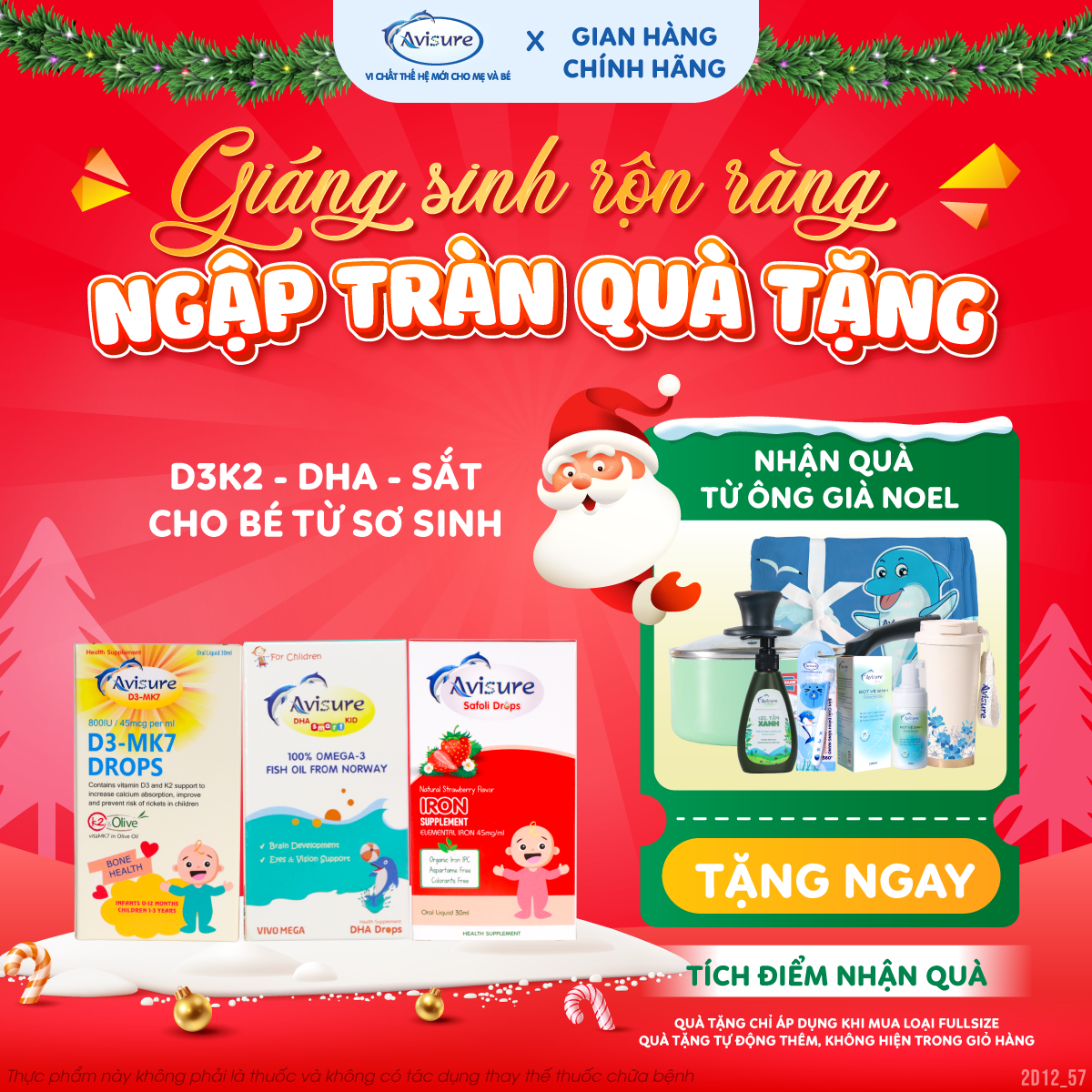  TPBVSK Bộ ba Avisure D3MK7 Avisure DHA smart Kid Avisure Safoli Drop bổ sung D3 DHA Sắt hữu cơ 