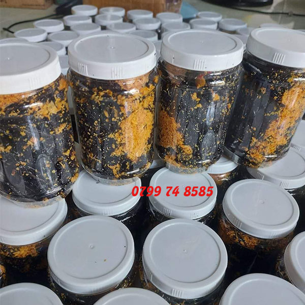 Rong biển cháy tỏi loại 1nhà làm hũ 70gr