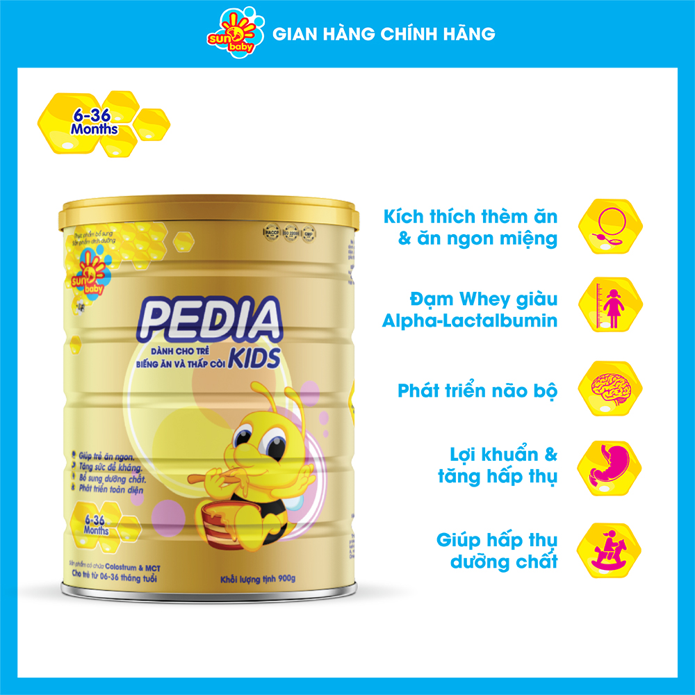 Sữa bột Pedia Kids 900g Sunbaby