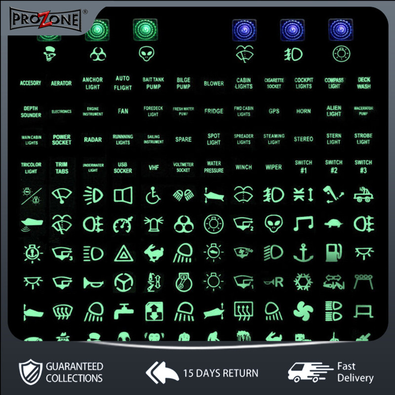1 Tấm Dán Dạ Quang Ban Đêm Nhãn Dán Bảng Mạch Cho Xe Thuyền Xe Tải Marine
