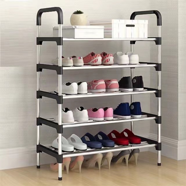 Giá để giày inox 5 tầng khung dép tủ giày