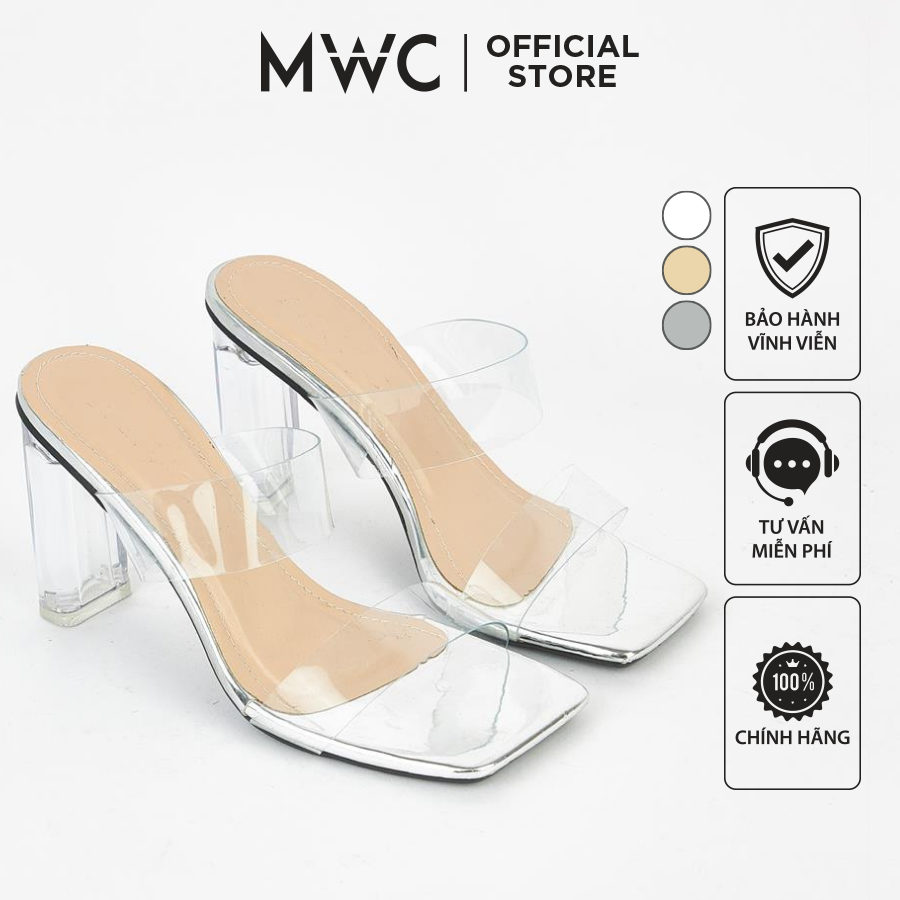 DÉP CAO GÓT MWC - DÉP CAO GÓT QUAI TRONG - DÉP CAO GÓT MŨI TRÒN GÓT DẸT 9CM - DÉP CAO GÓT NUCG - 4107