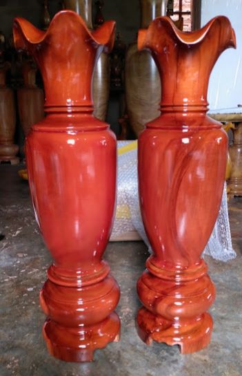 Cặp lục bình gỗ tràm cao 61cm x 18cm