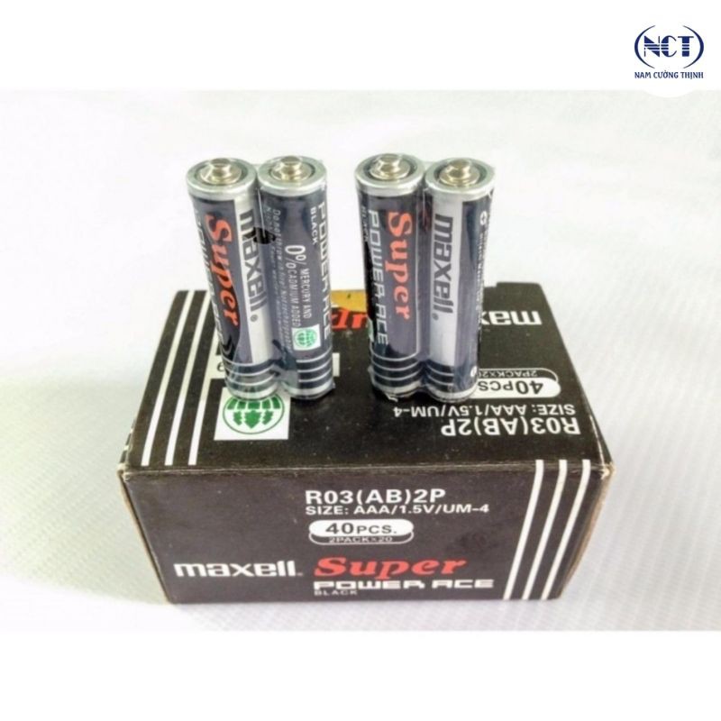 Hộp 40 viên pin tiểu aaa maxell toshiba