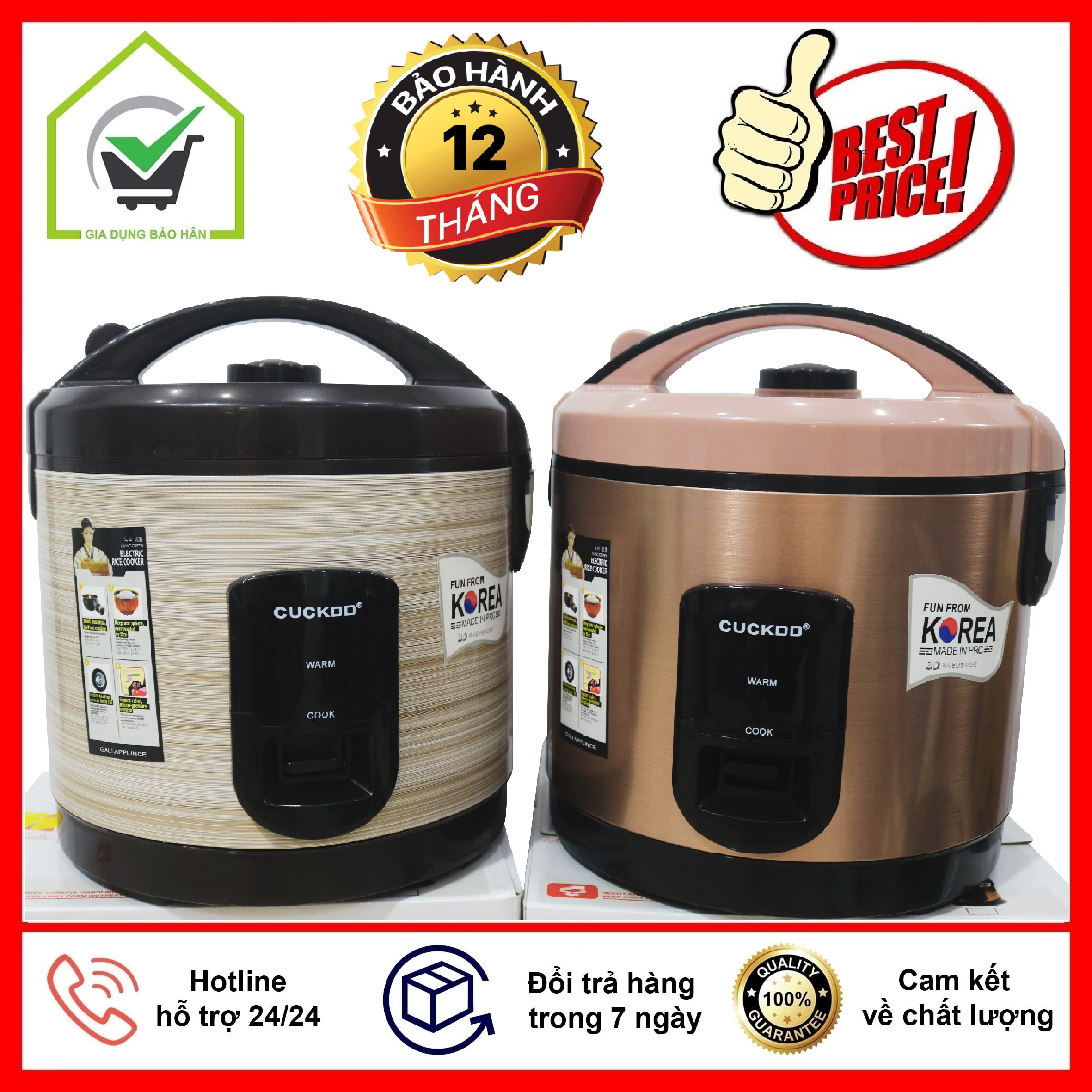 Nồi cơm điện cuckoo ck 669 dung tích 2 lít, lòng siêu dày, bảo hành 12 tháng