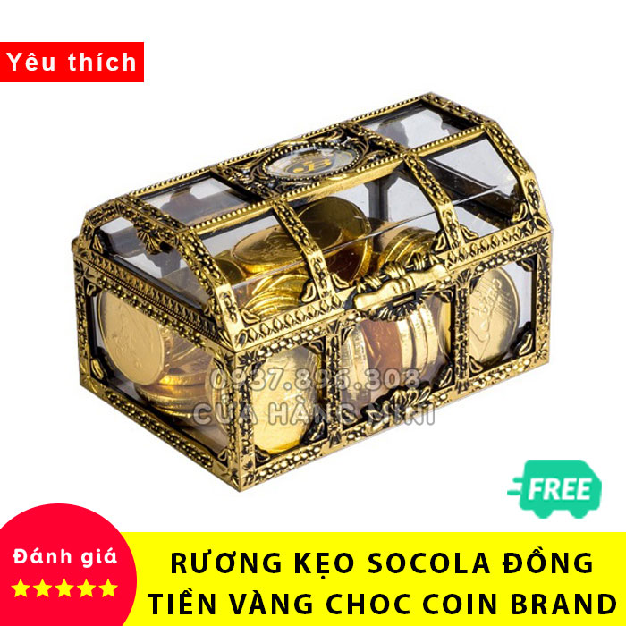 [HCM]【LOẠI NGON】 Rương Kẹo Socola Đồng Tiền Vàng Choc Coin Thái Lan - 112g