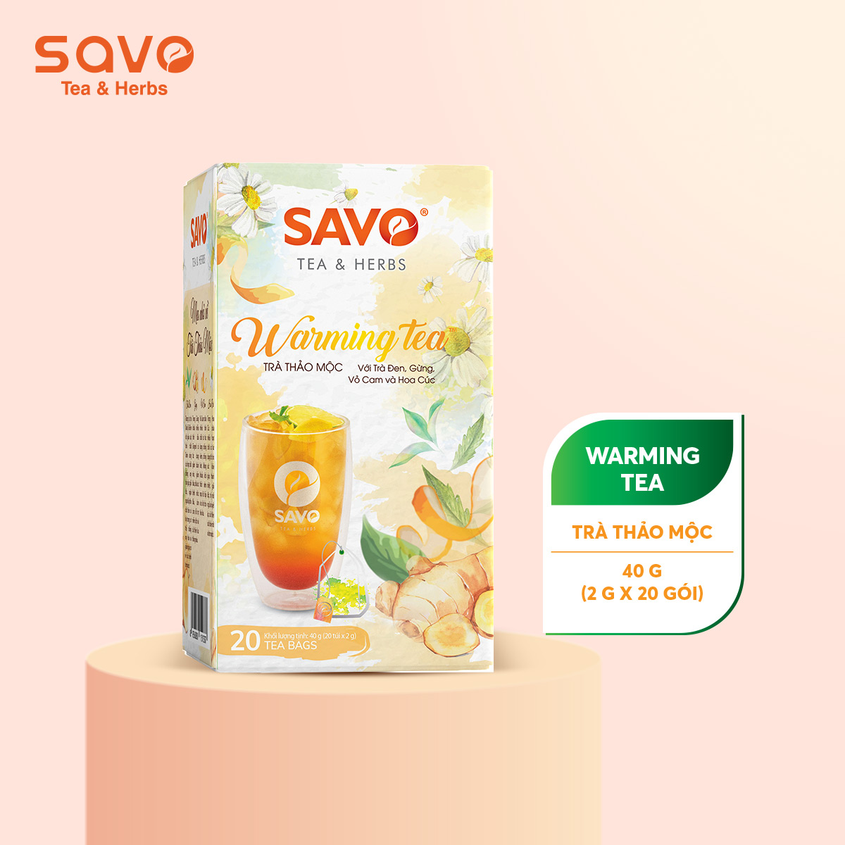 [HCM]TRÀ SAVO WARMING ( Warming Tea) - Hộp 20 gói x 2gr