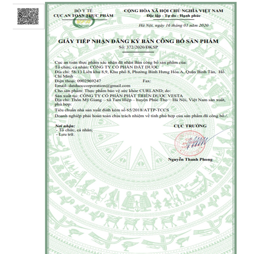 Bột pha uống CURLAND, bột pha uống sau sinh hỗ trợ lấy lại vóc dáng, mau lành vết thương, bồi bổ cơ thể - hộp 28 gói