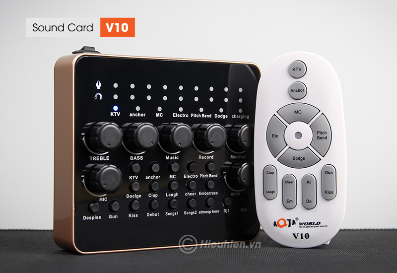 Sound card thu âm aqta v10 chỉnh âm