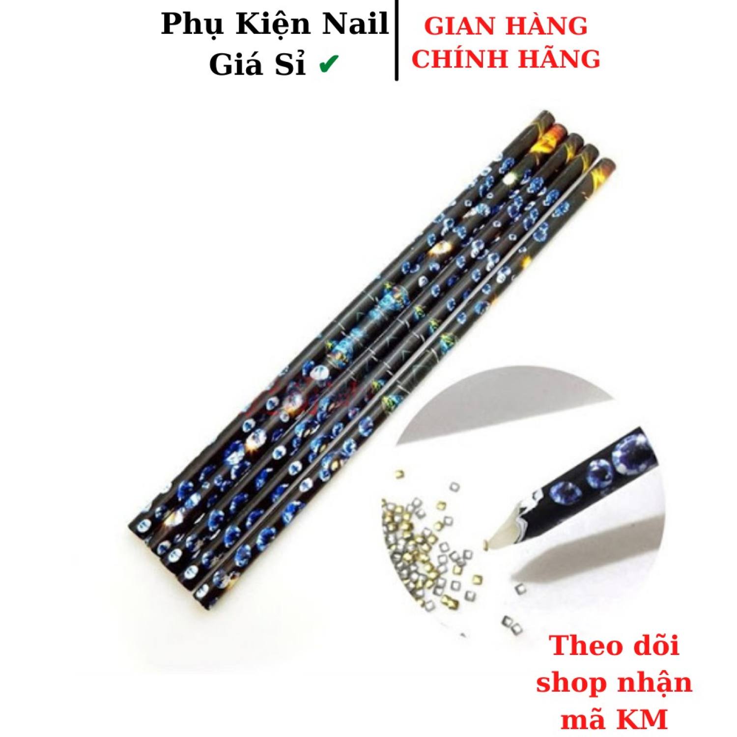Bút chấm đá , hút đá nail