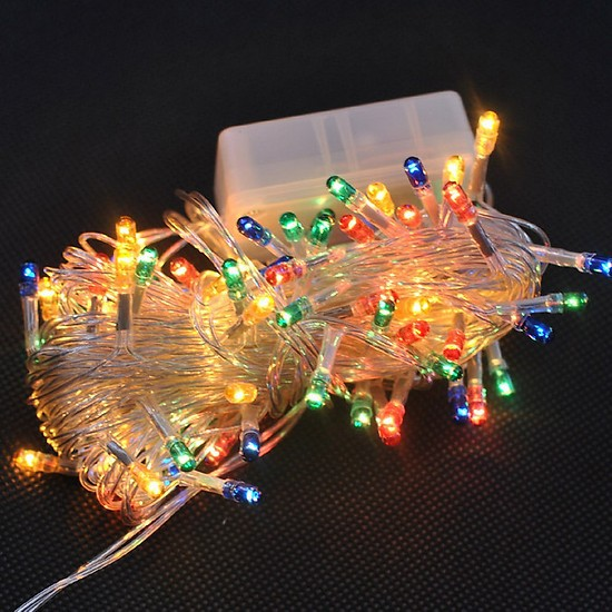 Đèn led bóng nháy dây dài 4m trang trí sinh nhật, lễ tết, giáng sinh - Dây đèn nháy bóng led sắc màu lung linh trang trí cây thông noel (ổ cắm điện)