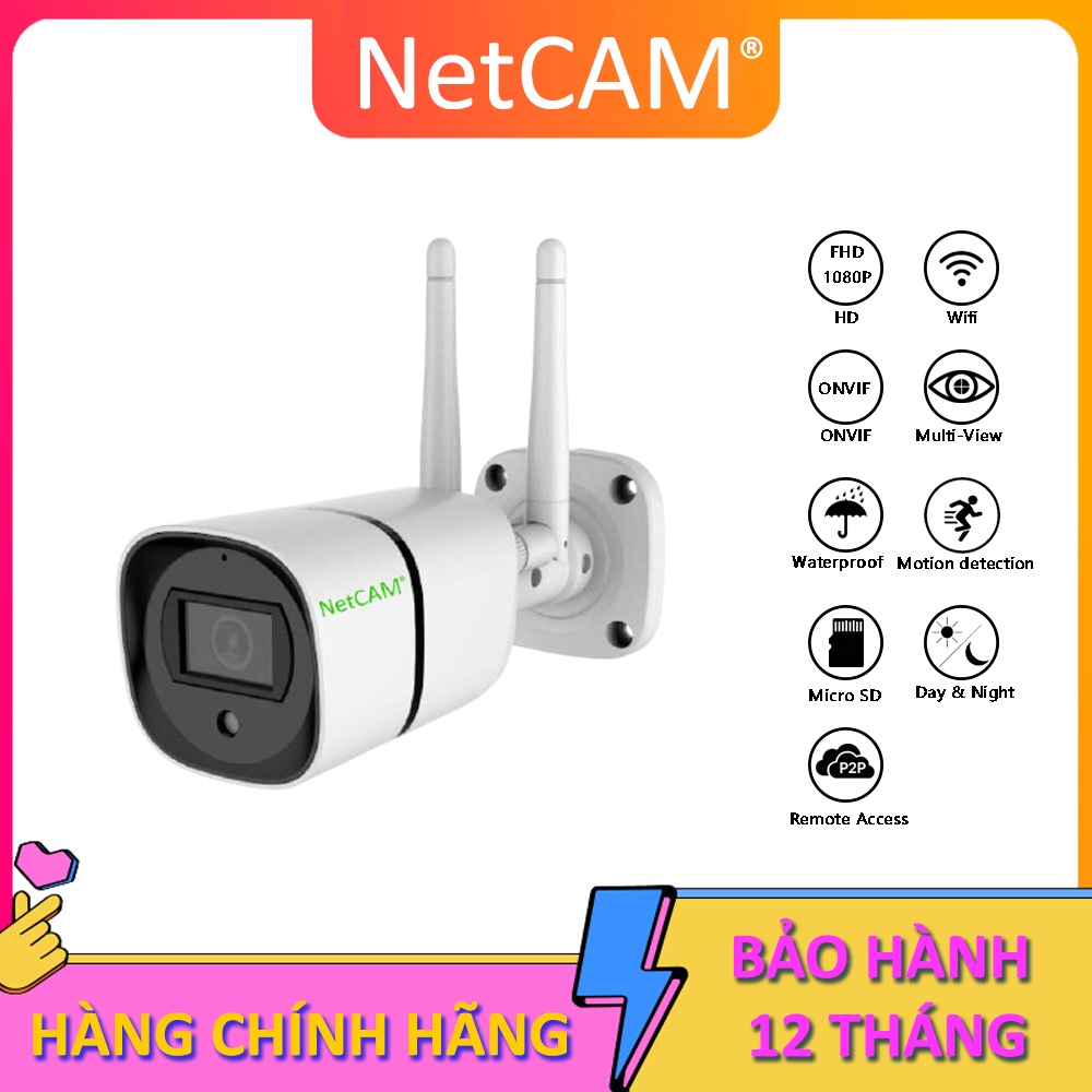 Camera ip wifi ngoài trời netcam ntp2.0 full hd 1080p - hãng phân phối chính thức