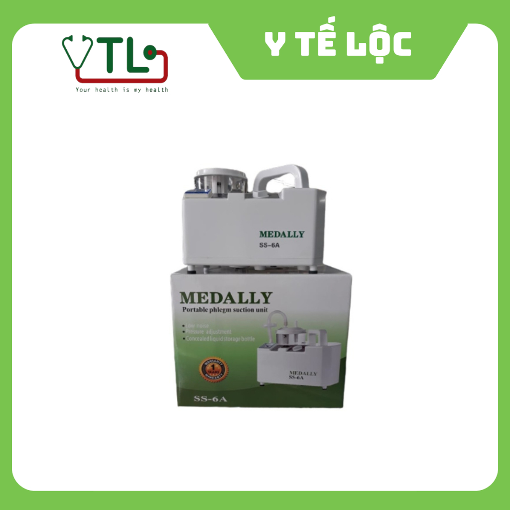 Máy hút dịch mũi, hút đờm 1 bình Medally SS-6A cho người lớn, trẻ em