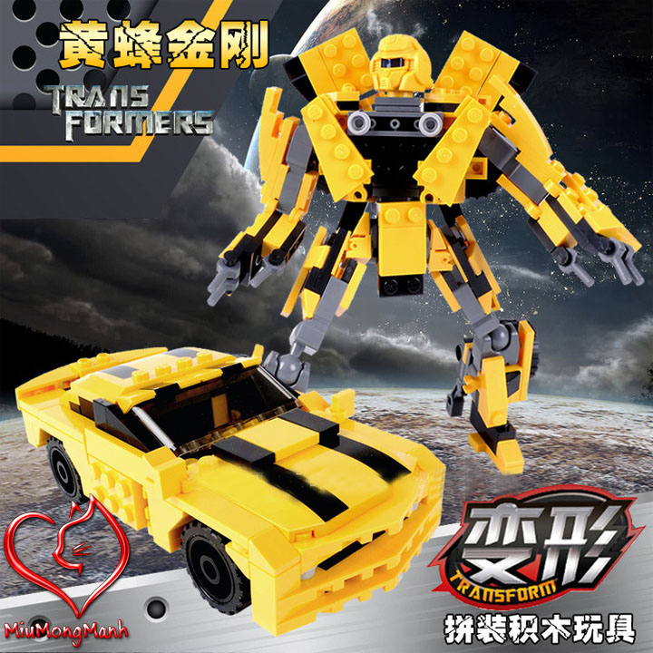 Bumblebee robot biến hình 238 chi tiết 2 trong 1 transformer đồ chơi lắp ráp xếp hình gudi moc diy