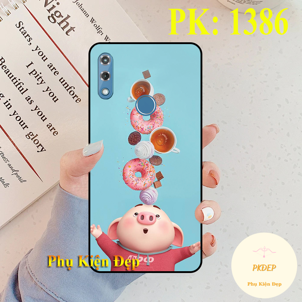 [HCM]Ốp lưng Vsmart Star 3 dẻo đen in hình chú heo Hồng Cute