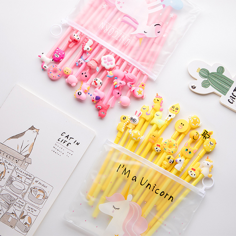[GIÁ HUỶ DIỆT] SET 20 BÚT BI cute kèm TÚI BÚT