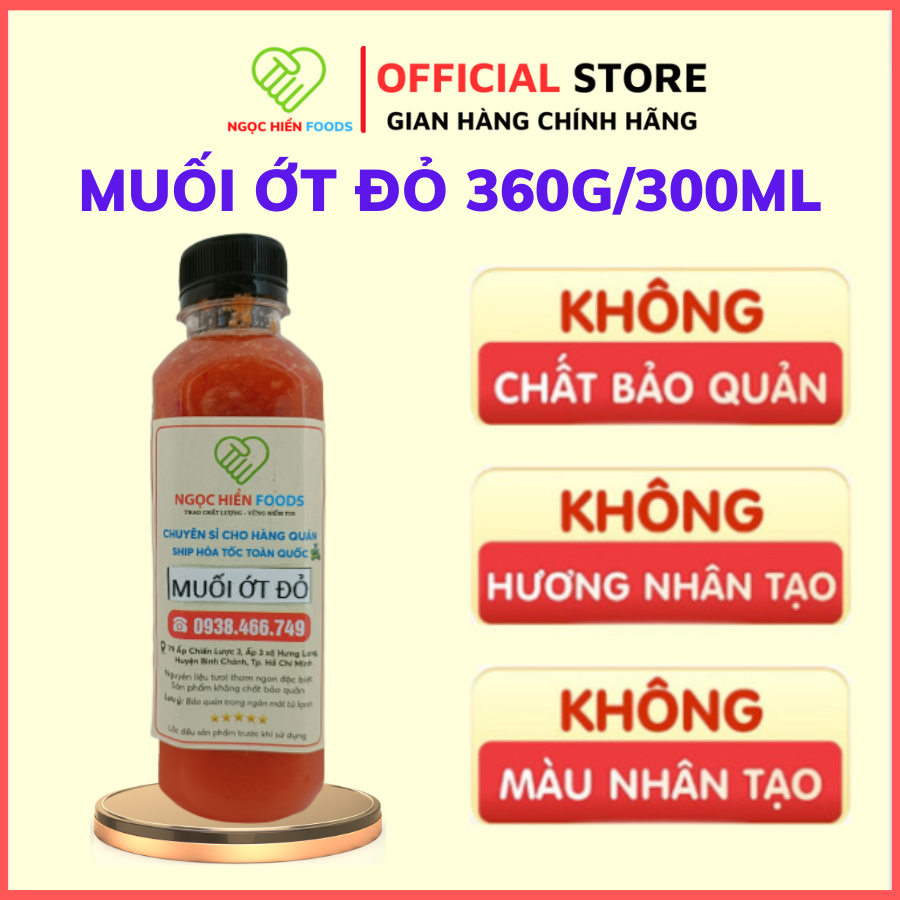 [Freeshipping - Khuyến Mãi Sốc 370g] Muối ớt đỏ chấm hải sản giá sỉ cho hàng quán  ( Hàng nhà làm đảm bảo sạch sẽ và chất lượng ), NGỌC HIỂN FOODY