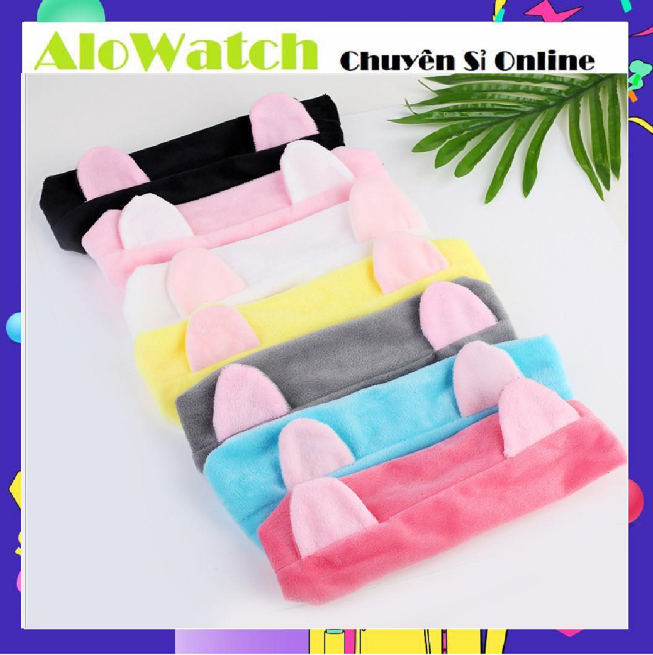 Alowatch băng đô tai mèo nhiều màu