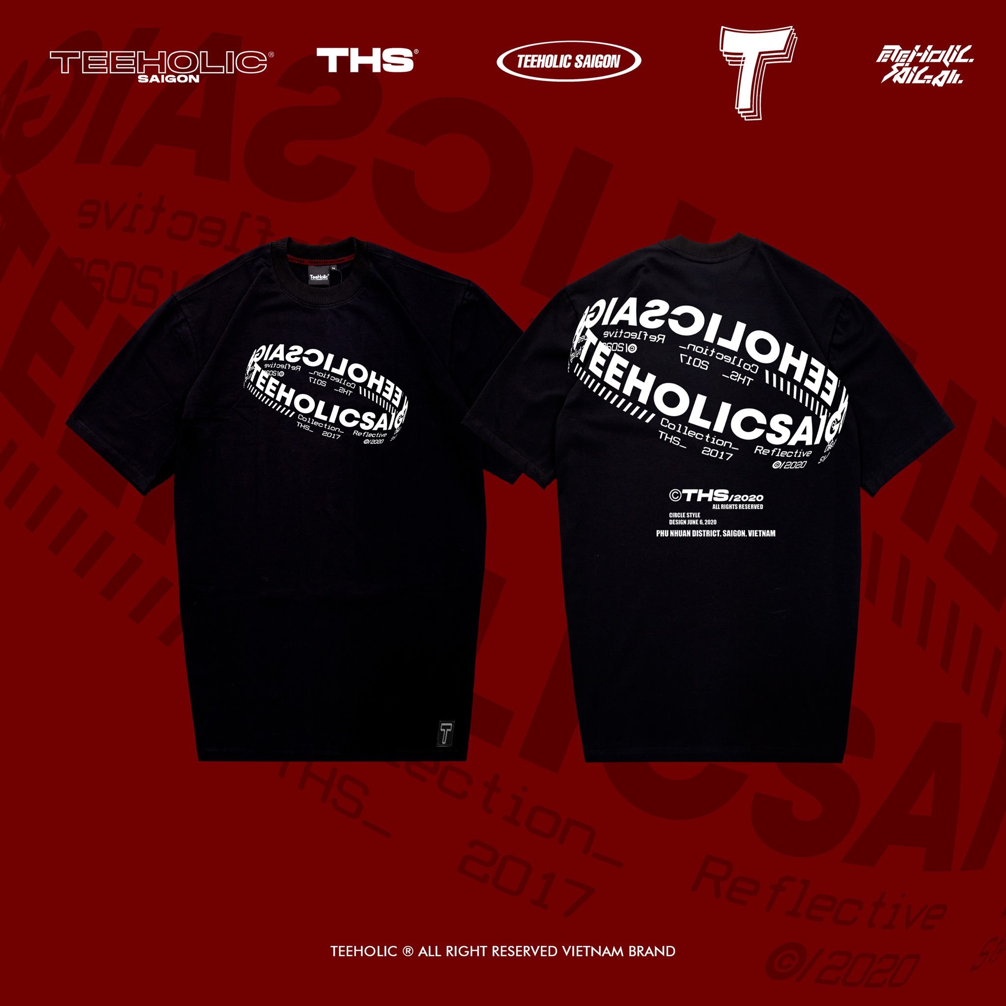 Teeholic áo thun unisex in logo vòng tròn