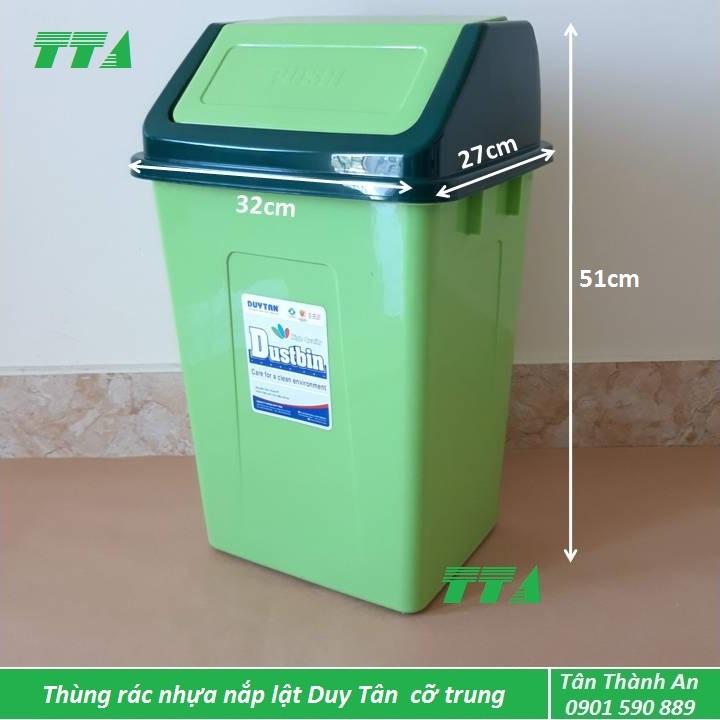 Thùng rác nhựa Duy Tân nắp lật cỡ trung