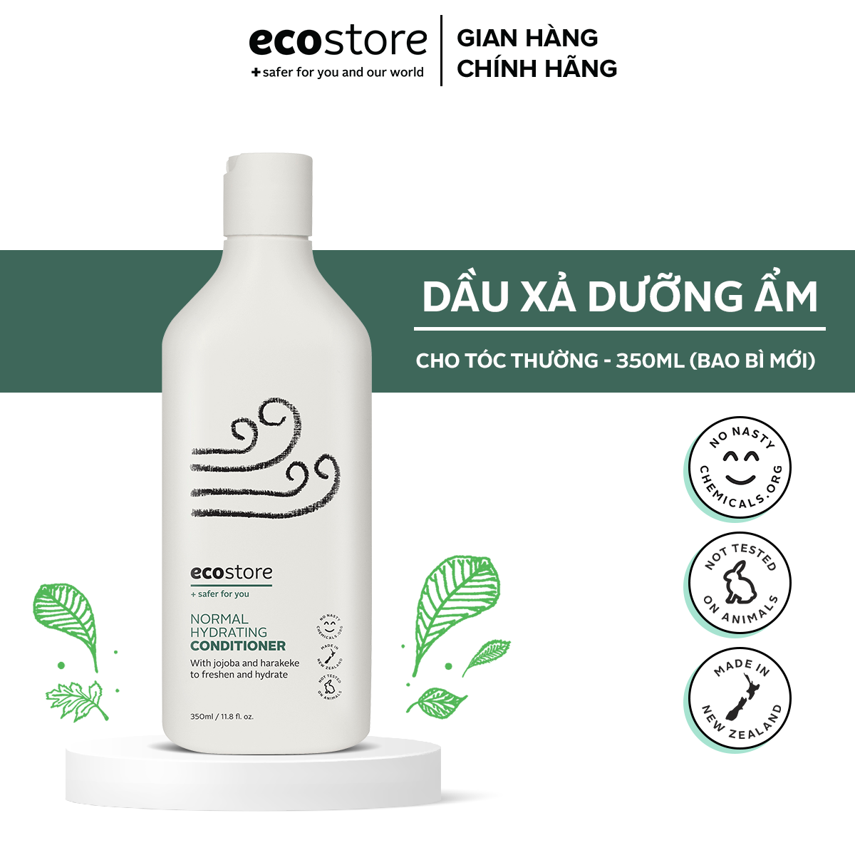 Dầu xả gốc thực vật ecostore 350ml dưỡng ẩm - bảo vệ tóc