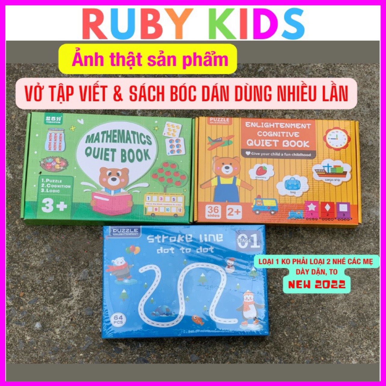 Học liệu bóc dán 17 chủ đề + bóc dán toán học + tập viết xóa được- cho bé phát triển sớm, tư duy toàn diện