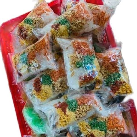 1 bịch bánh tráng trộn sa tế thập cẩm để riêng gia vị tránh hư hỏng