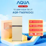 [SẢN PHẨM MỚI 2025] Tủ lạnh AQUA 130 lít ngăn đá trên AQR-T160FA(GG) - Màu Be - Freeship toàn quốc - Bảo hành 2 năm