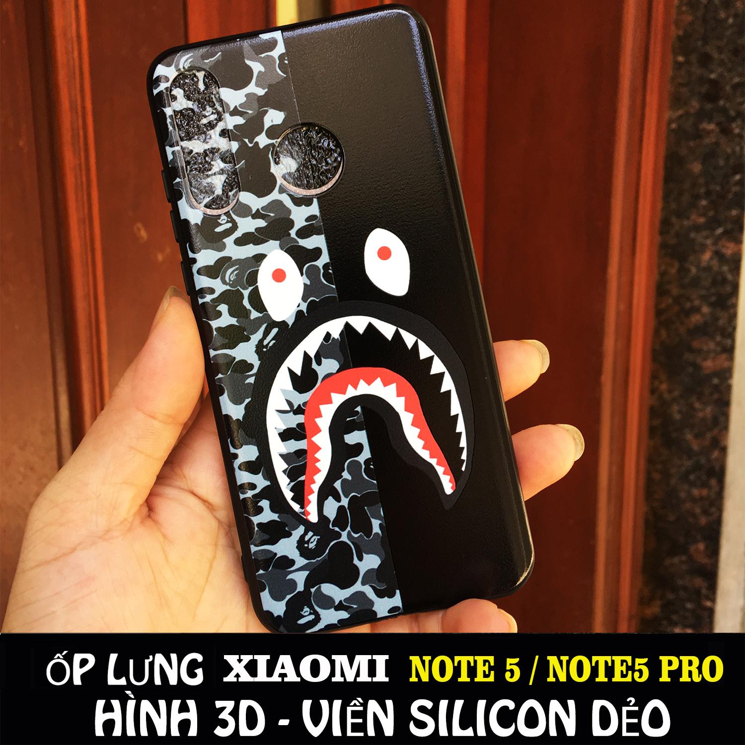 [12 MẪU] ỐP LƯNG HÌNH BAPE 3D XIAOMI REDMI NOTE5 / NOTE5 PRO