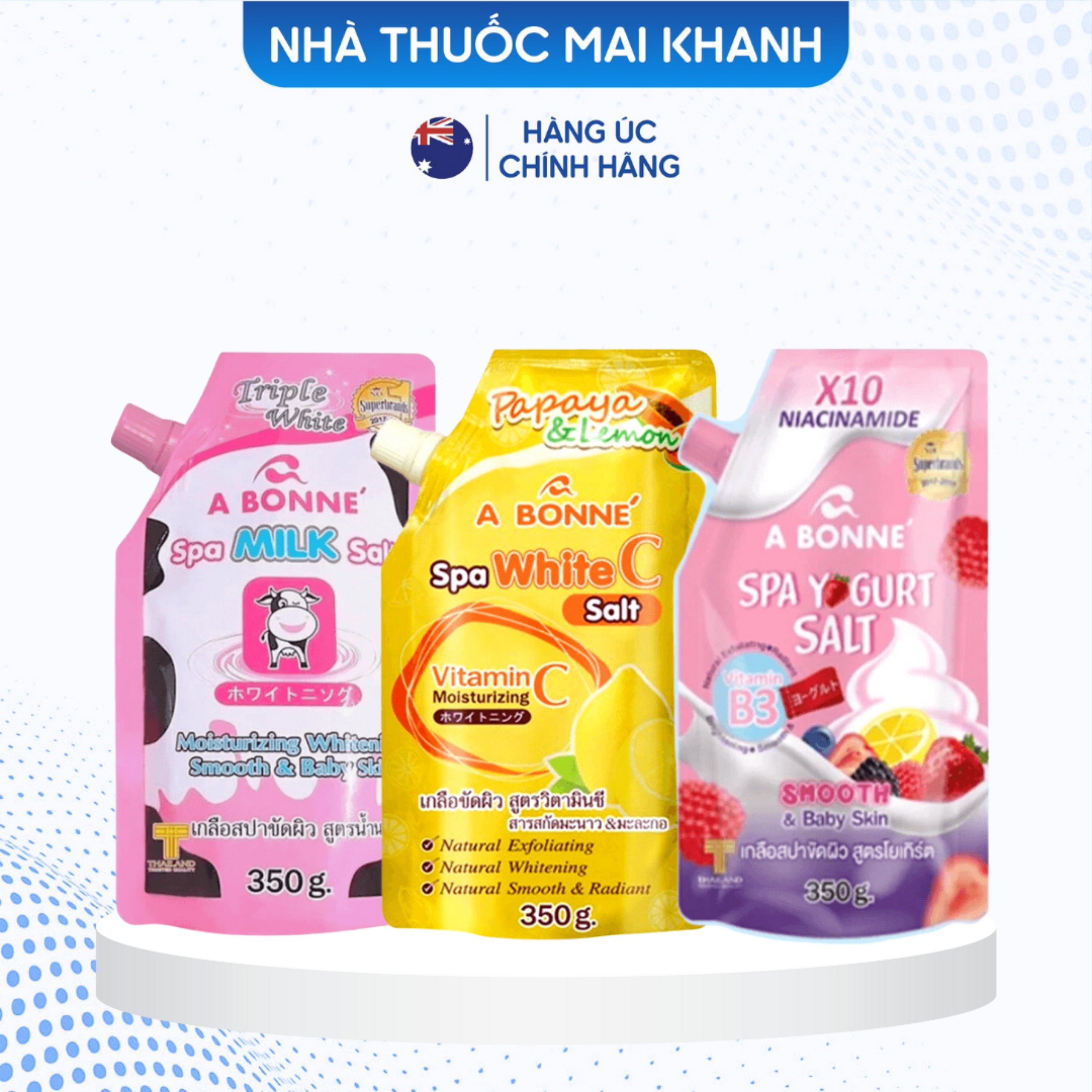 Muối tắm trắng da sữa bò spa milk salt bonne’ sữa bò