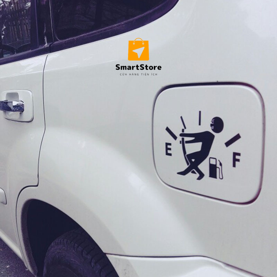 Decal dán nắp bình xăng trang trí ô tô xe hơi