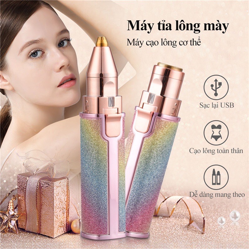 Bút tỉa lông mày sạc điện BẢN CAO CẤP tỉa chân mày ria mép máy cạo lông toàn thân tiện lợi an toàn