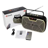 Loa bluetooth Kisonli KS-1990 tích hợp anten bắt sóng cực mạnh, kèm romote, hỗ trợ thẻ nhớ/ USB/ FM/ AUX (nhiều màu)