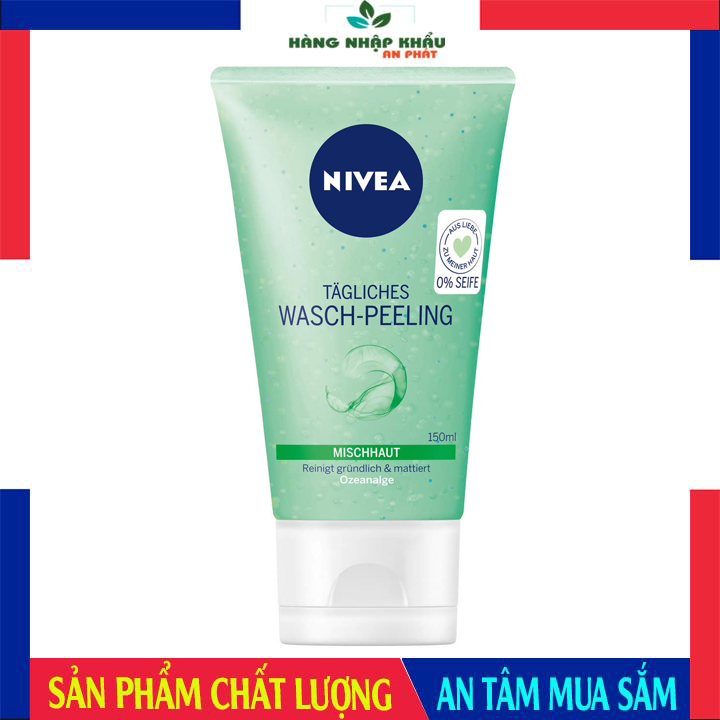 Sữa rửa mặt nivea erfrischendes, sữa rửa mặt nivea tẩy tế bào chết, 150ml