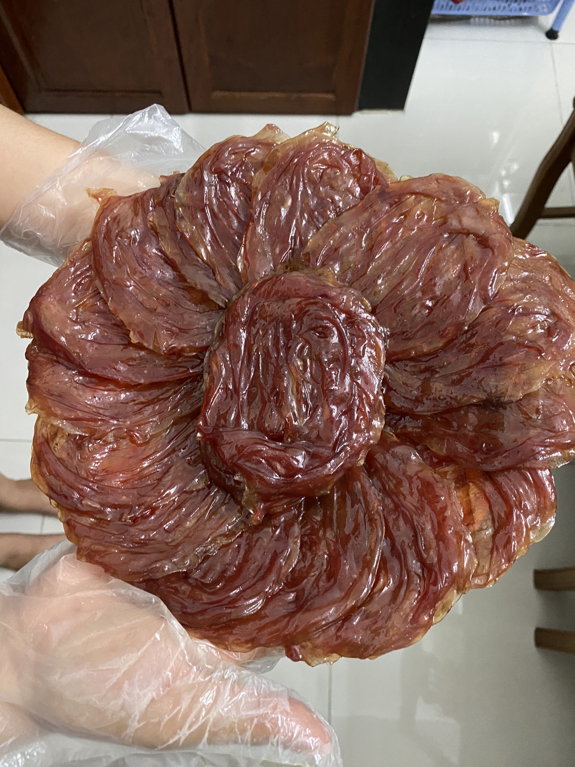 Lạp ruột vịt (khô ruột vịt) Dì Sáu - Loại 1- khối lượng 1000gr