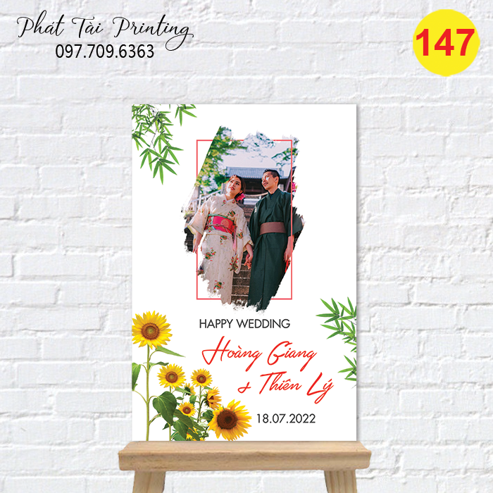 Bảng Welcome trang trí đám cưới MS 147