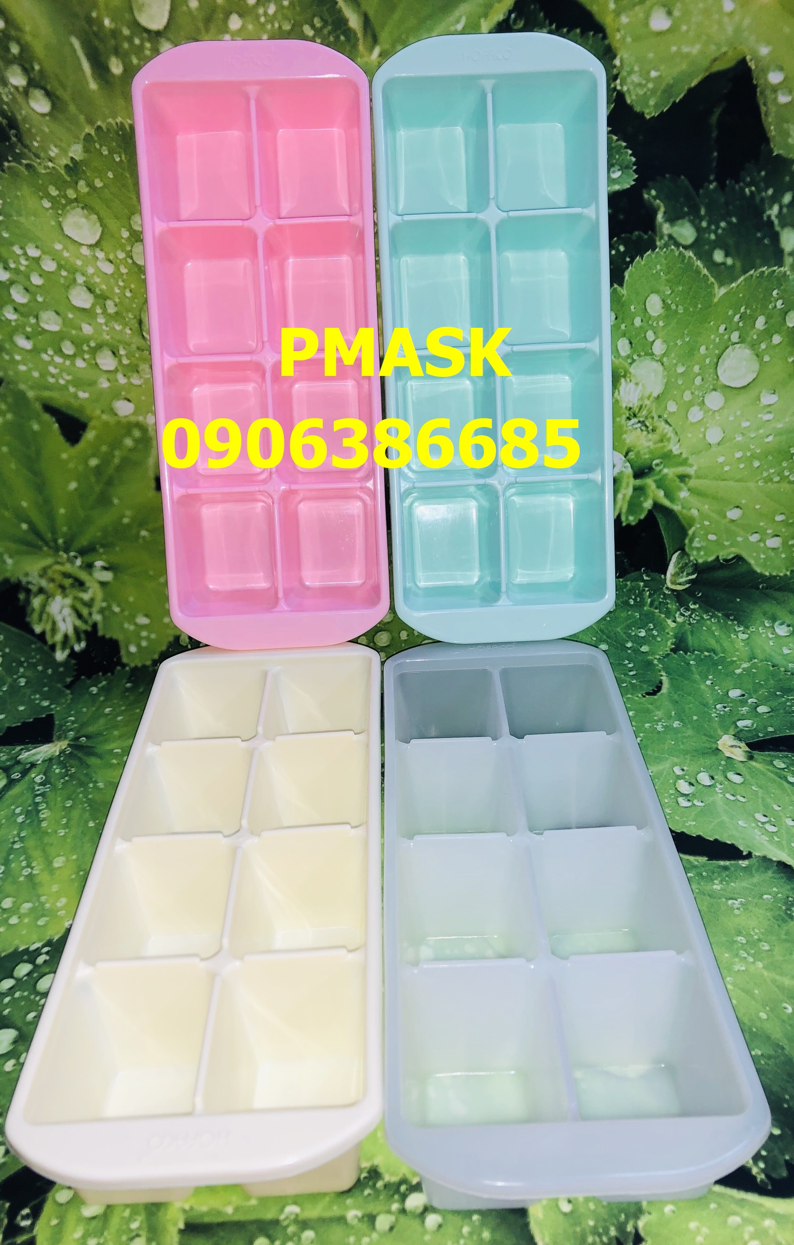 Khuôn làm đá Hofaco – Khay đá vuông 8 viên lớn HPL48 – Khay làm đá viên bằng nhựa dẻo siêu tiện lợi