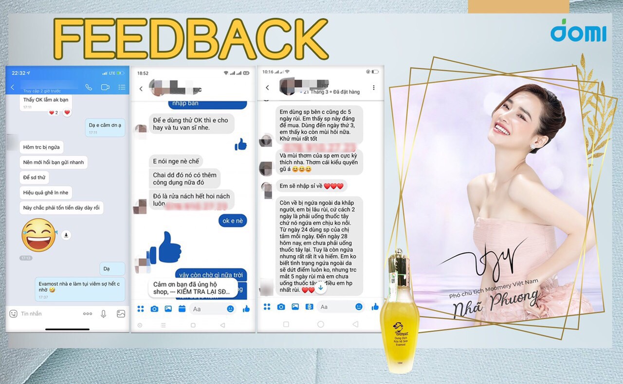 DUNG DỊCH VỆ SINH PHỤ NỮ EVAMOST- MOOMERY - NHÃ PHƯƠNG - CHÍNH HÃNG - THƠM -HỒNG - SE KHÍT -Dung tích :120ml