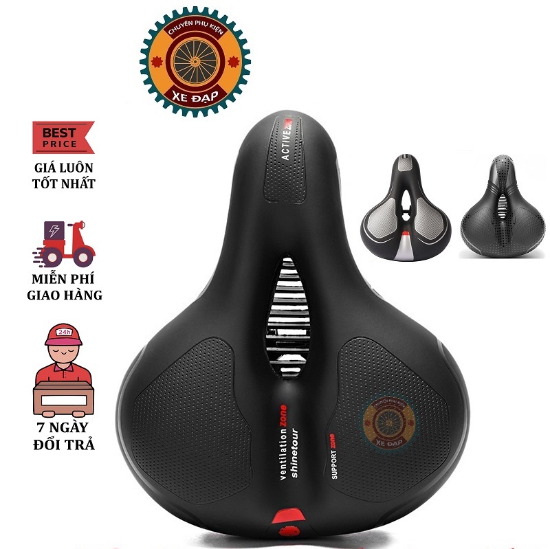 Yên xe đạp thể thao , Carbon siêu êm , Chính hãng Shengxin , da PU cao cấp
