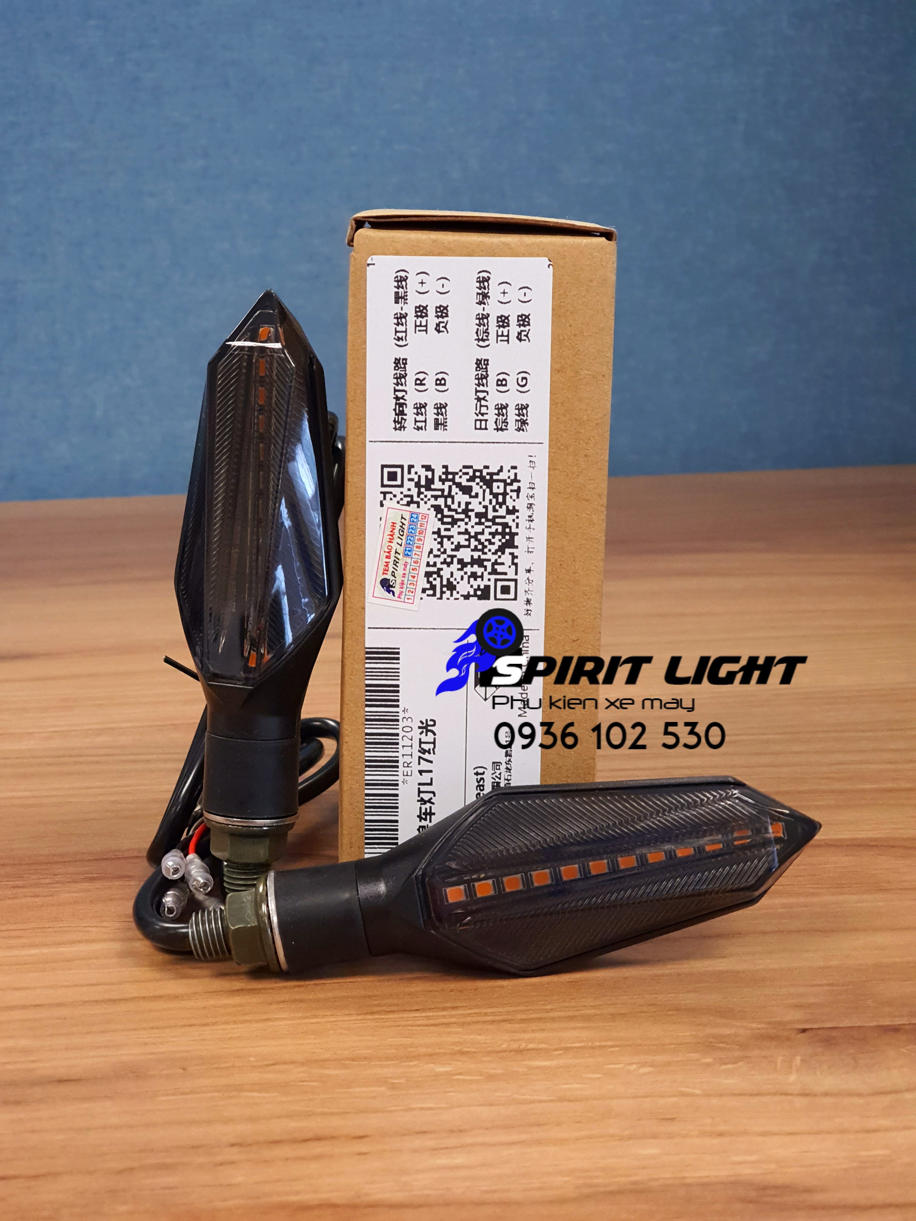 Xi nhan led Spirit Beast L17 chính hãng độ exciter 150, ex150 155 VVA,FZ150, MT15, Winner hiệu ứng Audi chạy đuổi