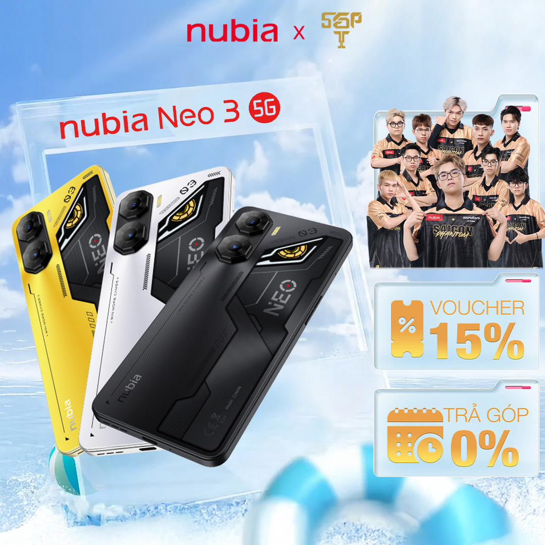 Điện thoại Gaming Nubia Neo 3 5G 20(8+12)GB I 256GB I 6.8" 120Hz 1000nits I Game Space - Hàng Chính Hãng Giá 4,900,000 Đồng*Miễn phí vận chuyển