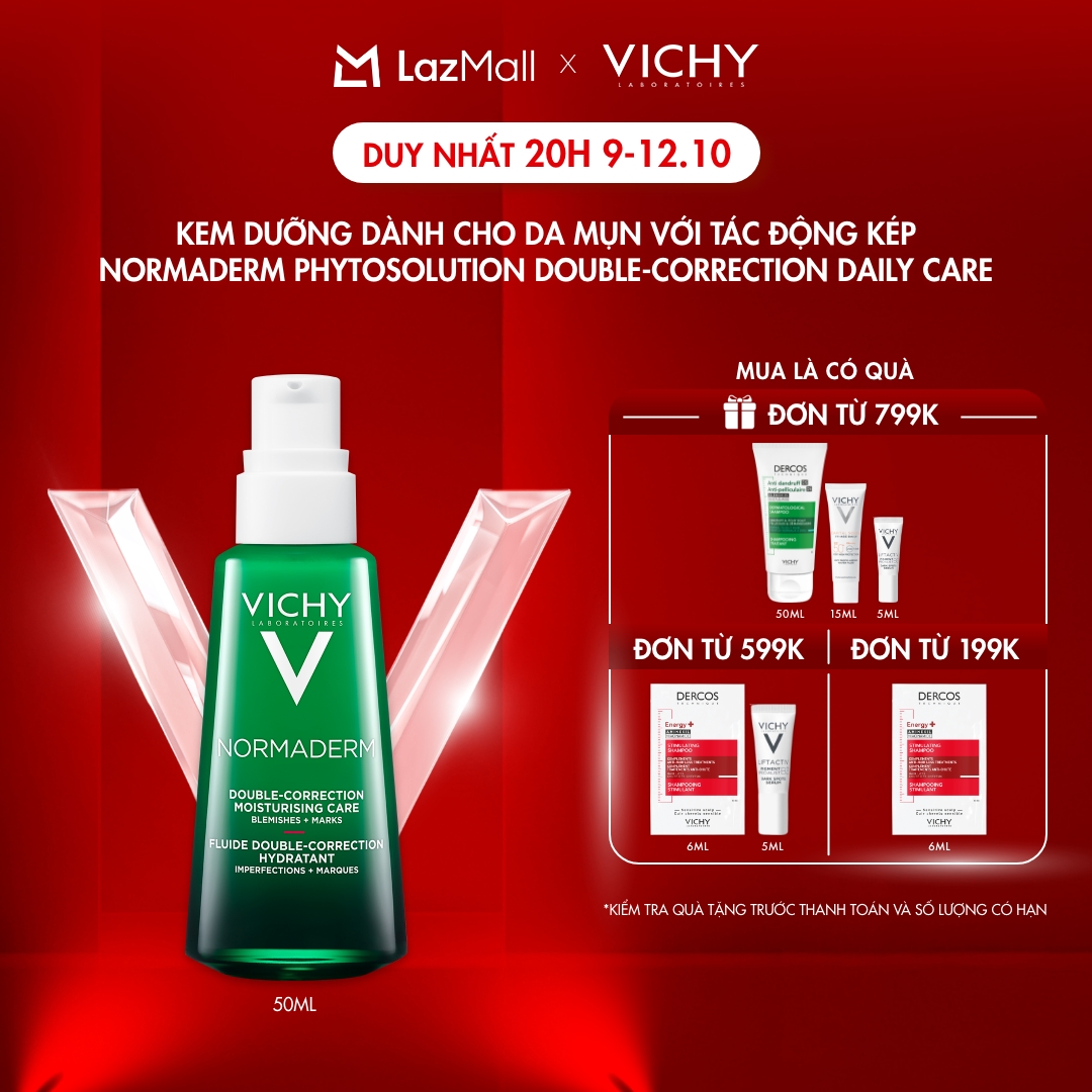 Kem dưỡng dạng gel sữa dành cho da mụn với tác động kép Normaderm Phytosolution Double-Correction Daily Care 50ml