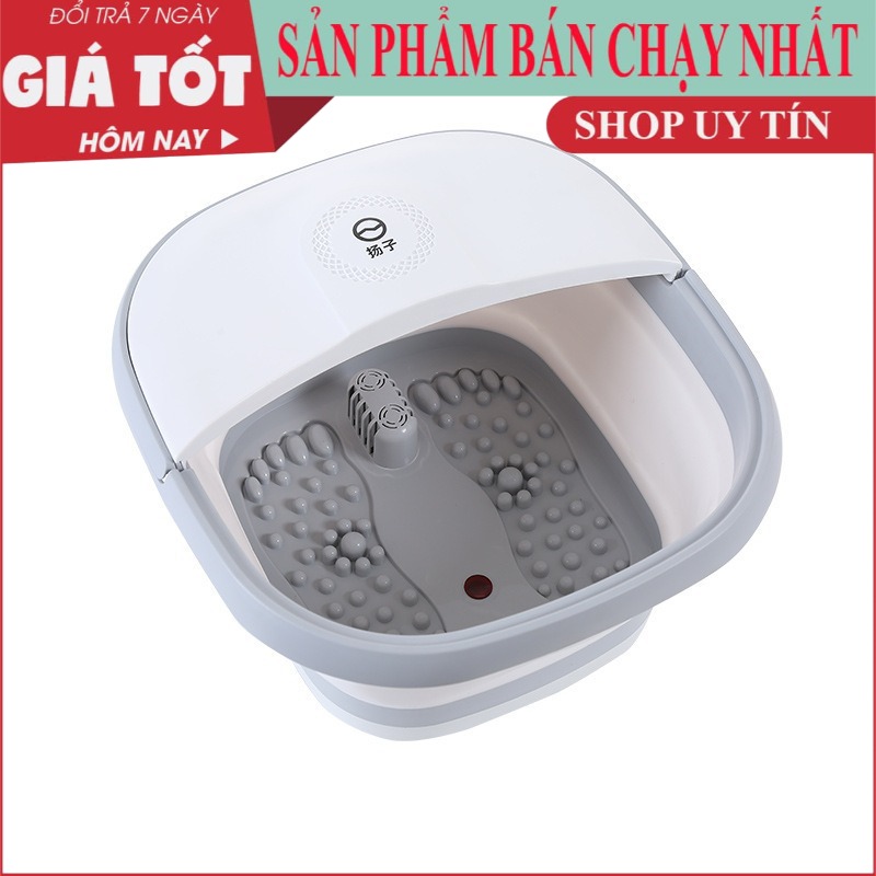 [XỊN] Chậu ngâm chân massage cắm điện gấp gọn, Bồn Ngâm Massage Chân Cắm Điện gấp gọn trừ phong thấp, lưu thông khí huyết-Thùng mát xa chân, thư giãn, thoải mái