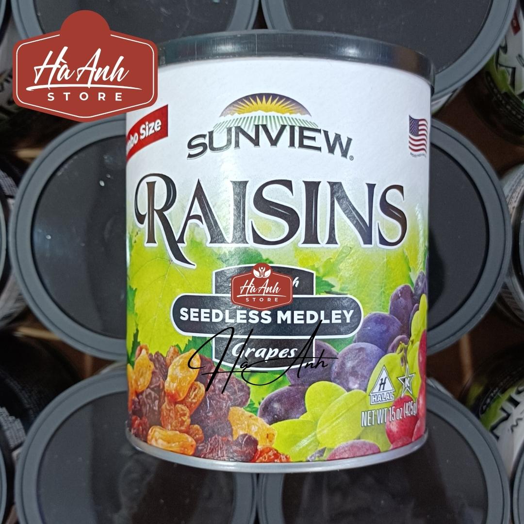 Nho Khô Hỗn Hợp Không Hạt Sunview Raisins 425g Của Mỹ