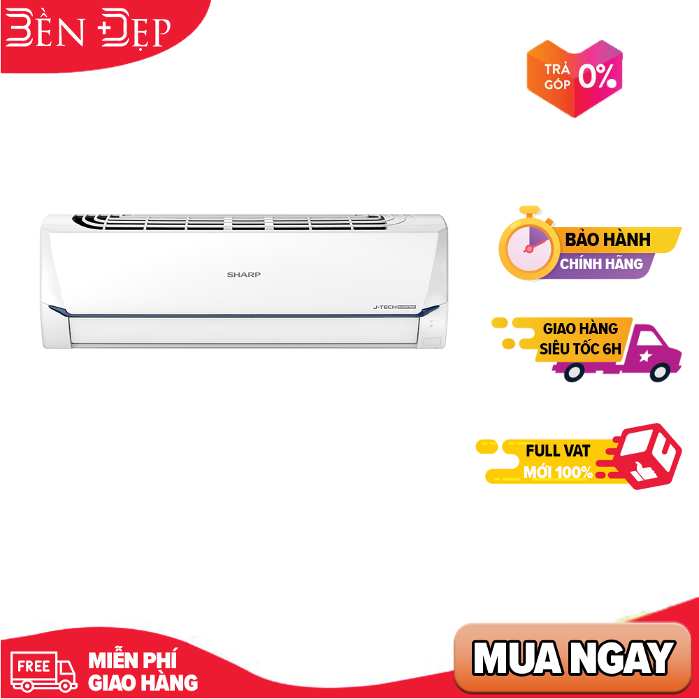 Điều hòa Sharp Inverter 12000BTU 1.5 HP AHX12XEW Giá áp dụng giao tại HN HCM& các tỉnh liên hệ shop