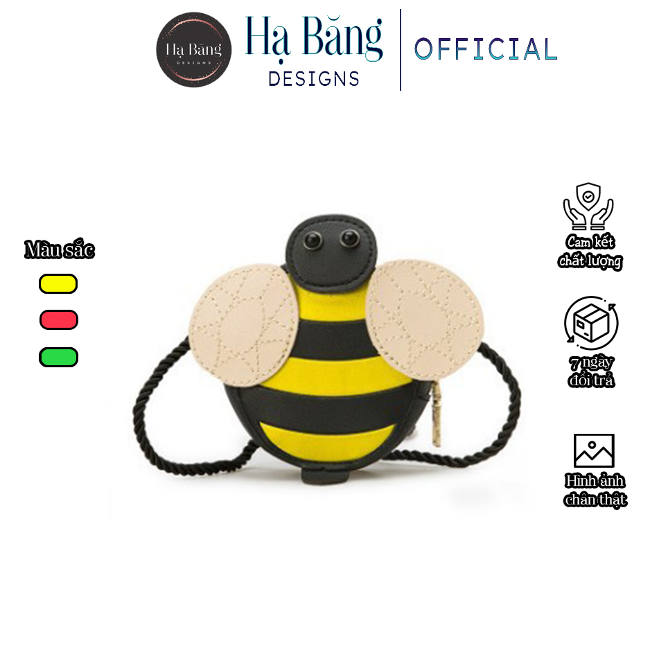 Túi đeo chéo mini cho bé trai bé gái Hạ Băng Designs, túi xách mini trẻ em đựng tiền điện thoại - Côn trùng