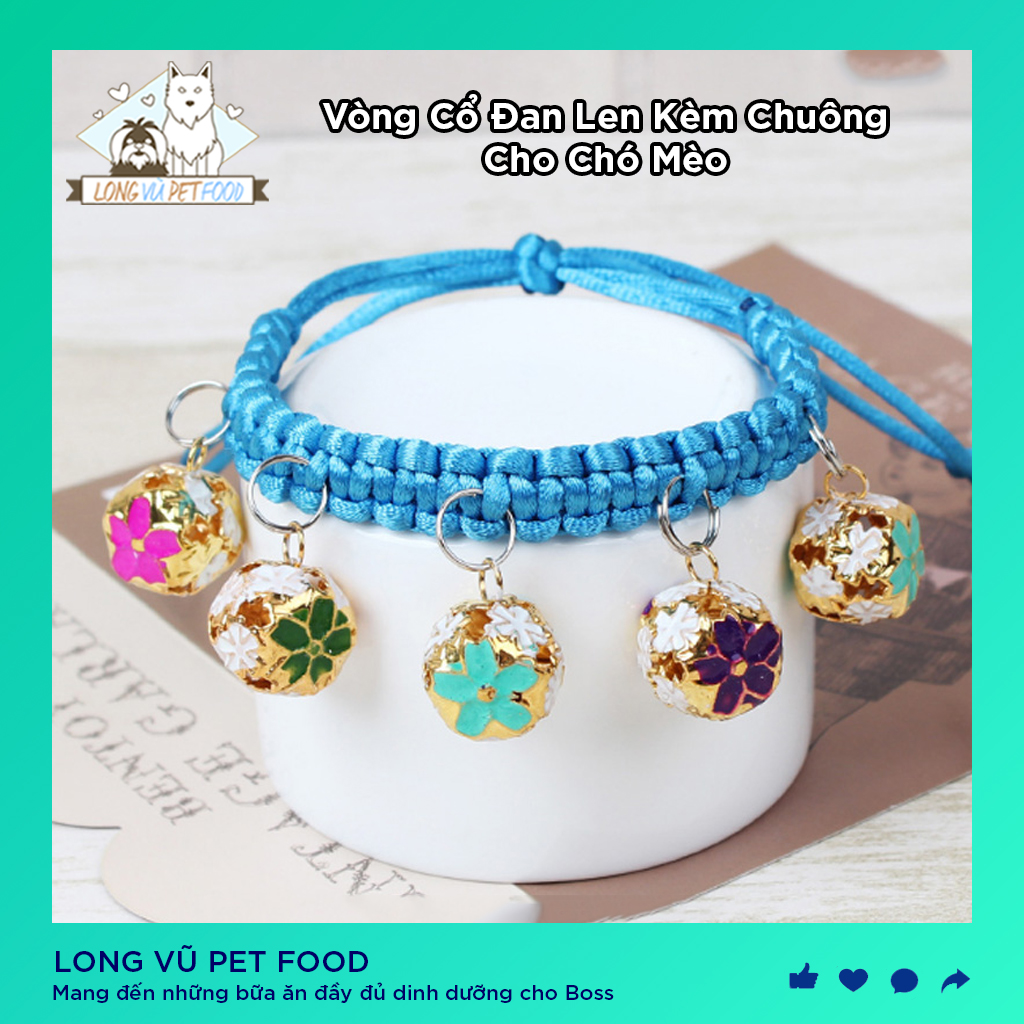 Vòng Cổ Cho Chó Mèo Nhiều Chuông Siêu Đẹp - Vòng cổ chó mèo - Long Vũ Pet Food