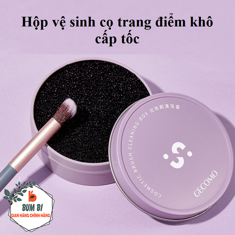 Hộp Mút Vệ Sinh Cọ Trang Điểm Gecomo Phủi Cọ Nhanh Khô, Dụng Cụ Giặt Cọ Khô 2 Màu Nhỏ Gọn Dễ Mang Theo Chuyên Dụng. - BUMSTORE